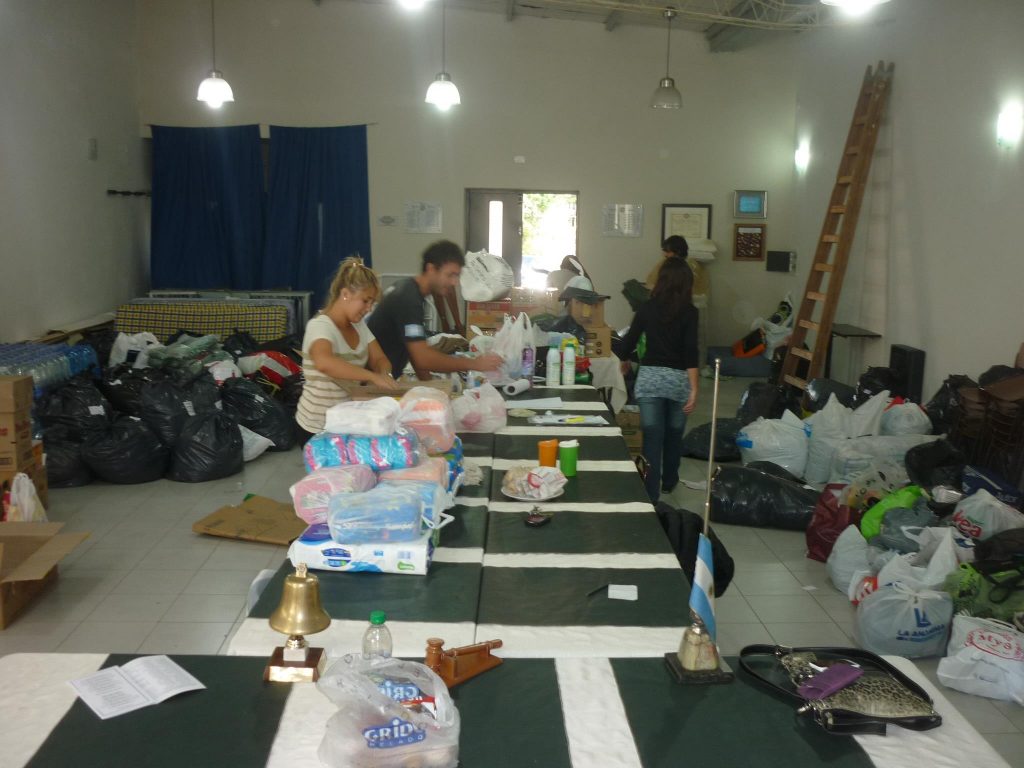 Ayuda para los afectados por inundaciones en La Plata