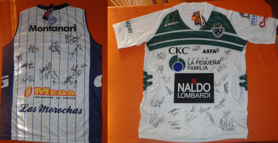 Subasta camisetas Sarmiento y Argentino