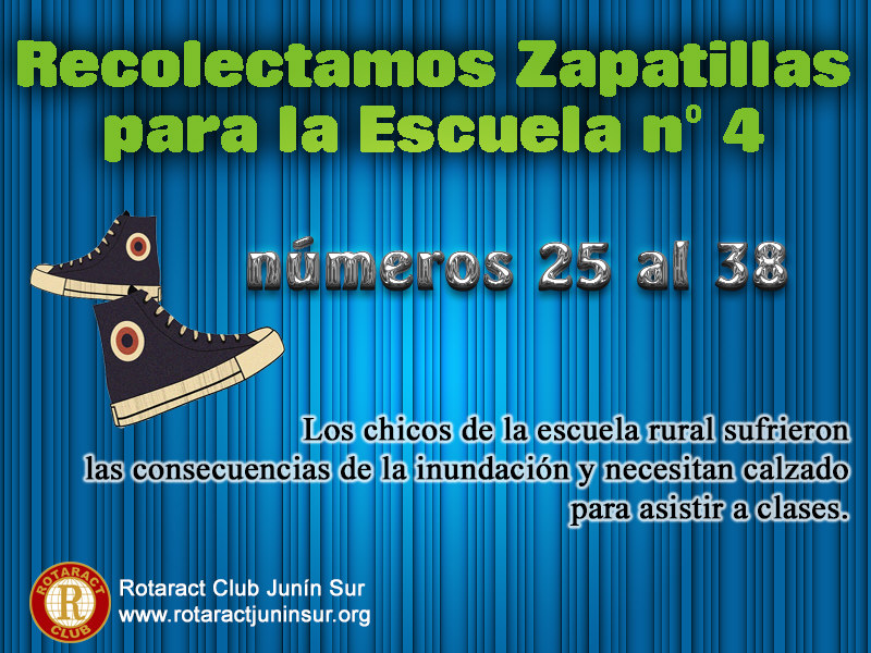Recolección de calzado para una escuela rural